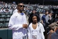 Simone Biles and Jonathan Owens at MLB: APR 13 Reds at White Sox - Source: Getty
